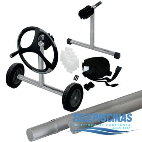 Hasta ancho vaso piscina 5 mts. TP Roller Especial 80 mm Enrollador Manta Termica