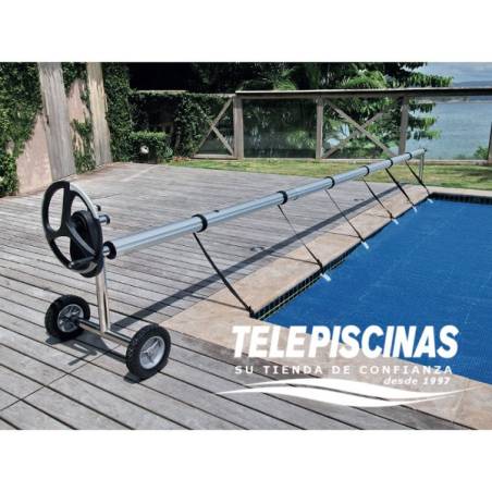 Hasta ancho vaso piscina 5 mts. TP Roller Especial 80 mm Enrollador Manta Termica