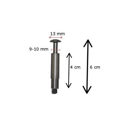 Anclaje escamoteable "Todo en uno" Taco Aluminio 10 mm y Tornillo Acero inoxidable