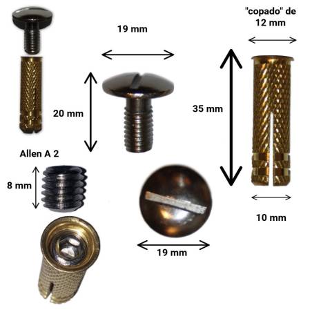 Tornillos de anclaje lona o cobertor piscina – Escamoteables - Dto por cantidad