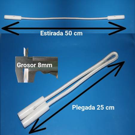 Kit 10 gomas-tensores cobertor piscina. Medidas: 25, 40 ó 60 cm tope blanco