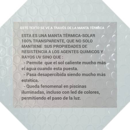 Manta Solar Transparente - 500 µ - 1 Extremo Reforzado - 3x8