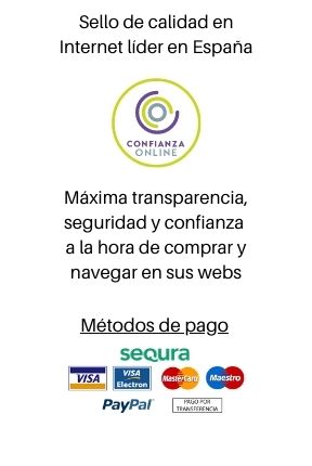 Sello de calidad en Internet líder en España. Garantiza la máxima transparencia, seguridad y confianza a la hora de comprar y navegar en sus webs.
